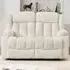 Lovell 2-Seater Recliner Sofa with Cup Holders - Cream, Boucle