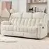 Lovell 3-Seater Recliner Sofa with Centre Console - Cream, Boucle