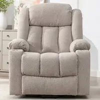 Lovell Electric Recliner Chair with Massage and Heat - Brown