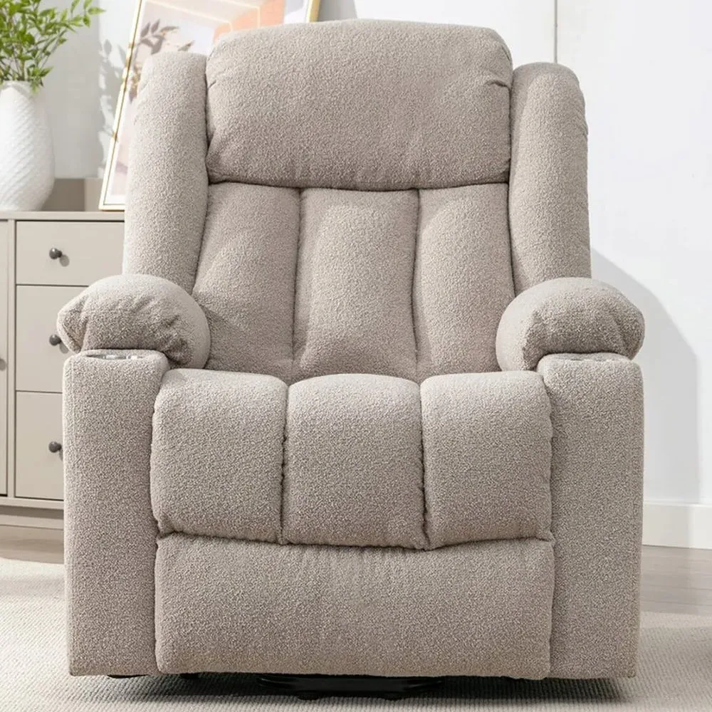 Lovell Electric Recliner Chair with Massage and Heat - Brown image