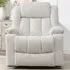 Lovell Electric Recliner Chair with Massage and Heat - Cream
