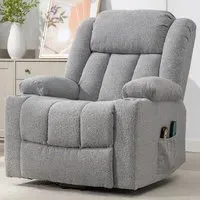 Lovell Electric Recliner Chair with Massage and Heat - Grey