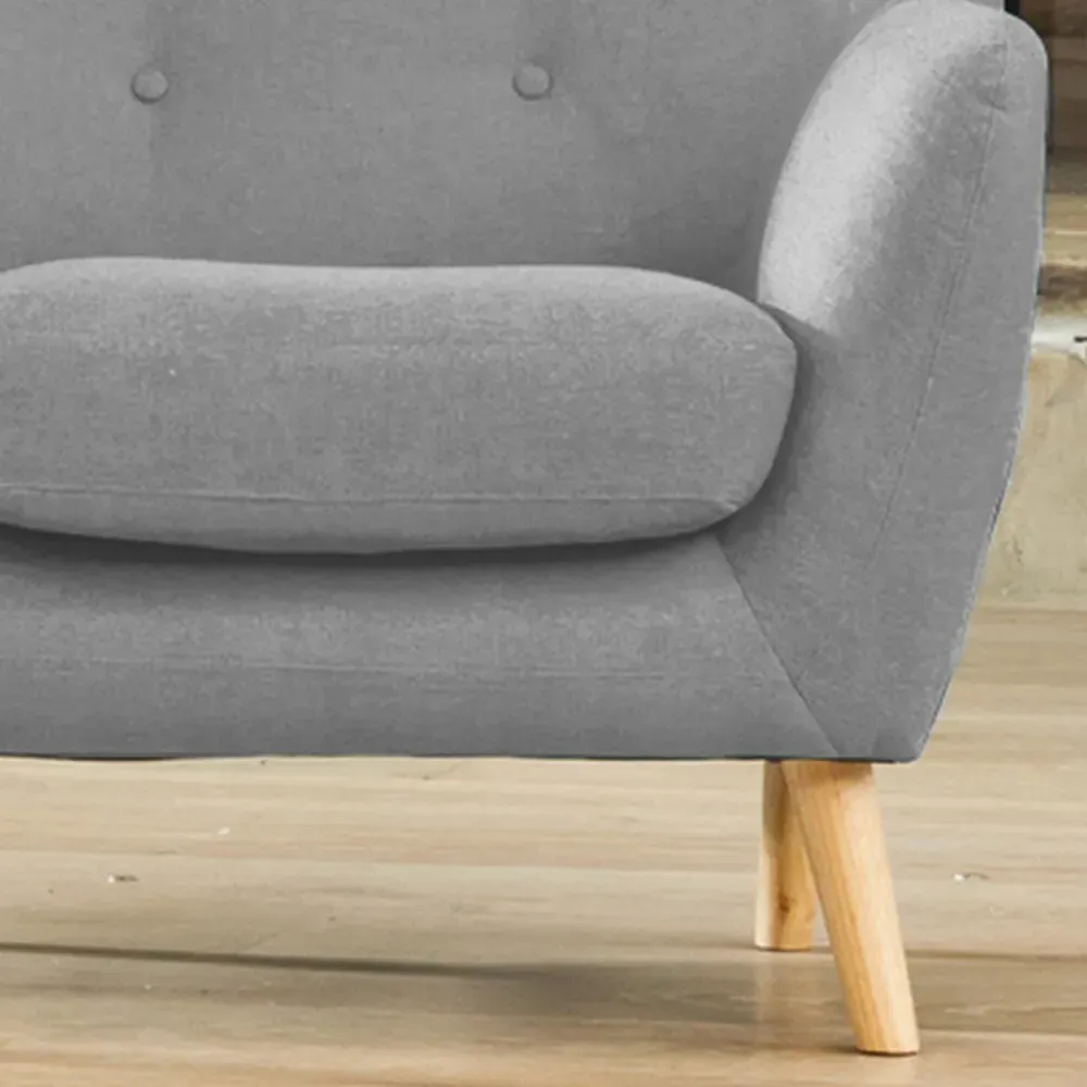 Lynwood Fabric Armchair - Light Grey