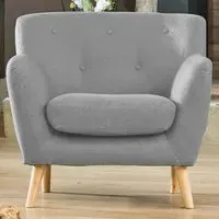 Lynwood Fabric Armchair - Light Grey