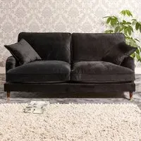 Mackenzie 2-Seater Sofa - Black, Velvet