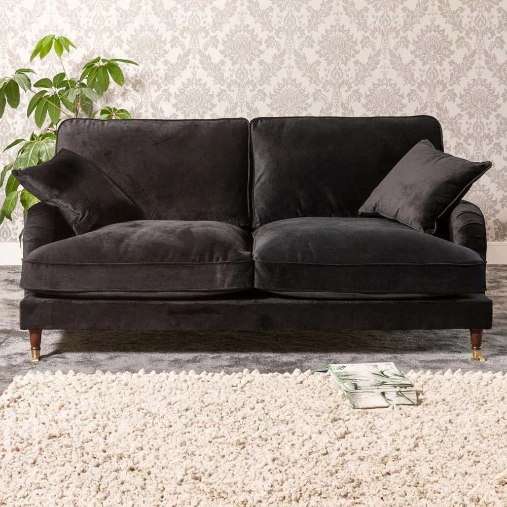 Mackenzie 2-Seater Sofa - Black, Velvet image