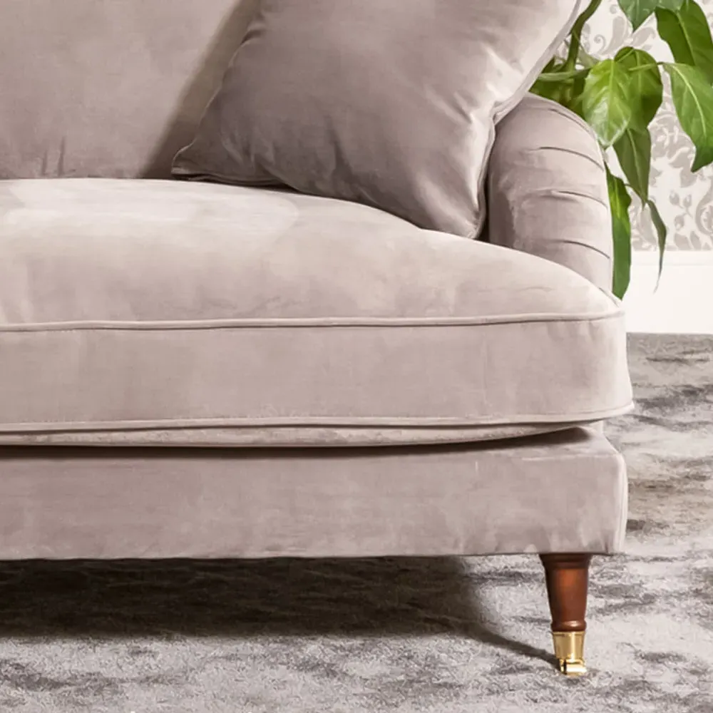 Mackenzie 3-Seater Sofa - Grey, Velvet