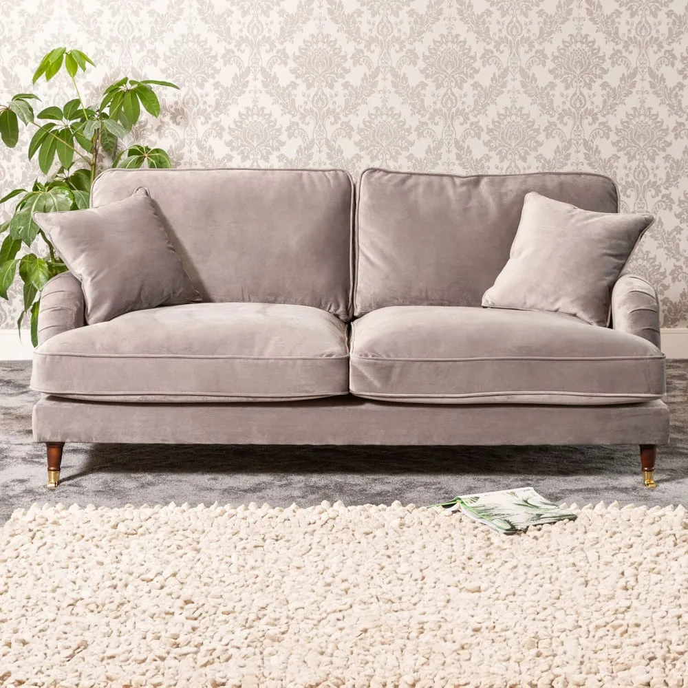 Mackenzie 3-Seater Sofa - Grey, Velvet