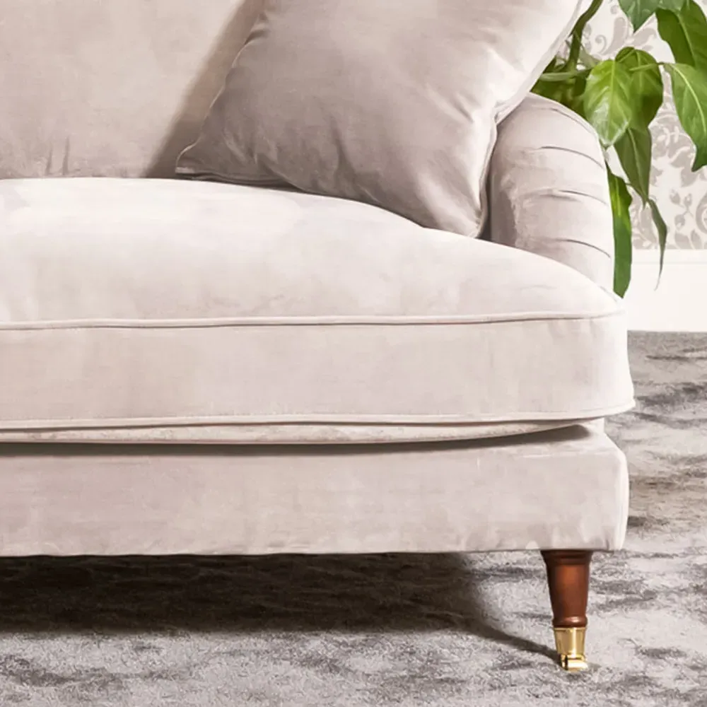 Mackenzie 3-Seater Sofa - Silver, Velvet