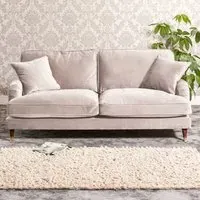 Mackenzie 3-Seater Sofa - Silver, Velvet