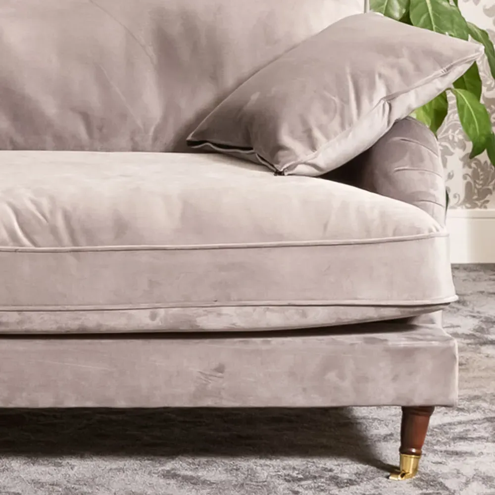 Mackenzie 4-Seater Sofa - Grey, Velvet