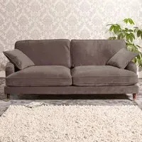 Mackenzie 4-Seater Sofa - Taupe, Velvet