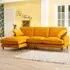 Mackenzie Right Hand Corner Sofa - Mustard, Velvet