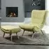 Madelia Accent Chair with Footstool - Green