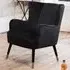 Madison Wingback Accent Chair - Black, Velvet