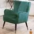 Madison Wingback Accent Chair - Green, Velvet