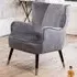 Madison Wingback Accent Chair - Grey, Velvet