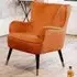 Madison Wingback Accent Chair - Orange, Velvet