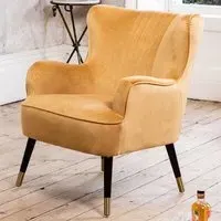 Madison Wingback Accent Chair - Yellow, Velvet