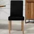 Maiolo Set of 2 High-Back Dining Chairs - Black, Velvet