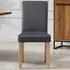 Maiolo Set of 2 High-Back Dining Chairs - Grey, Velvet