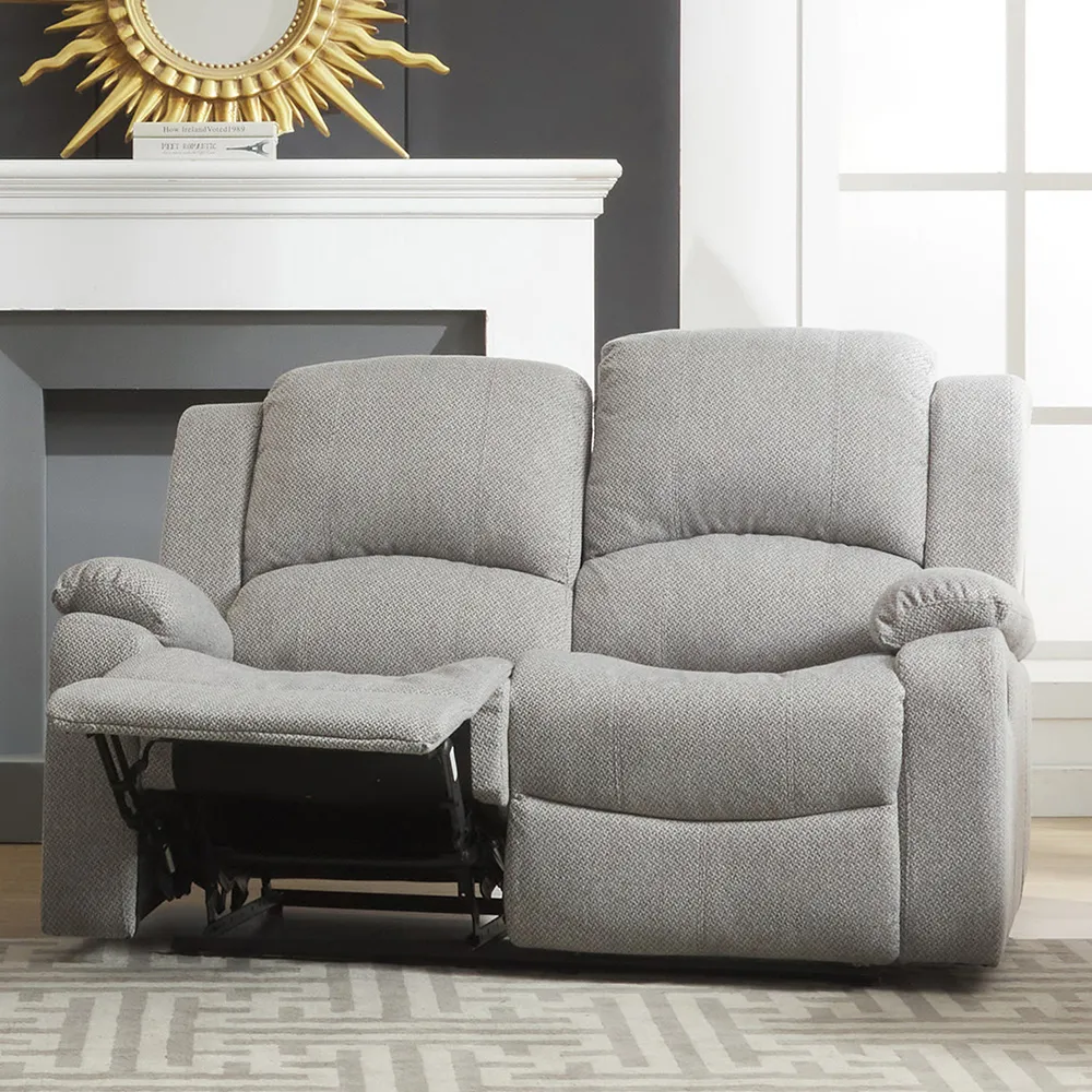 Marldon 2-Seater Manual Recliner Sofa - Light Grey