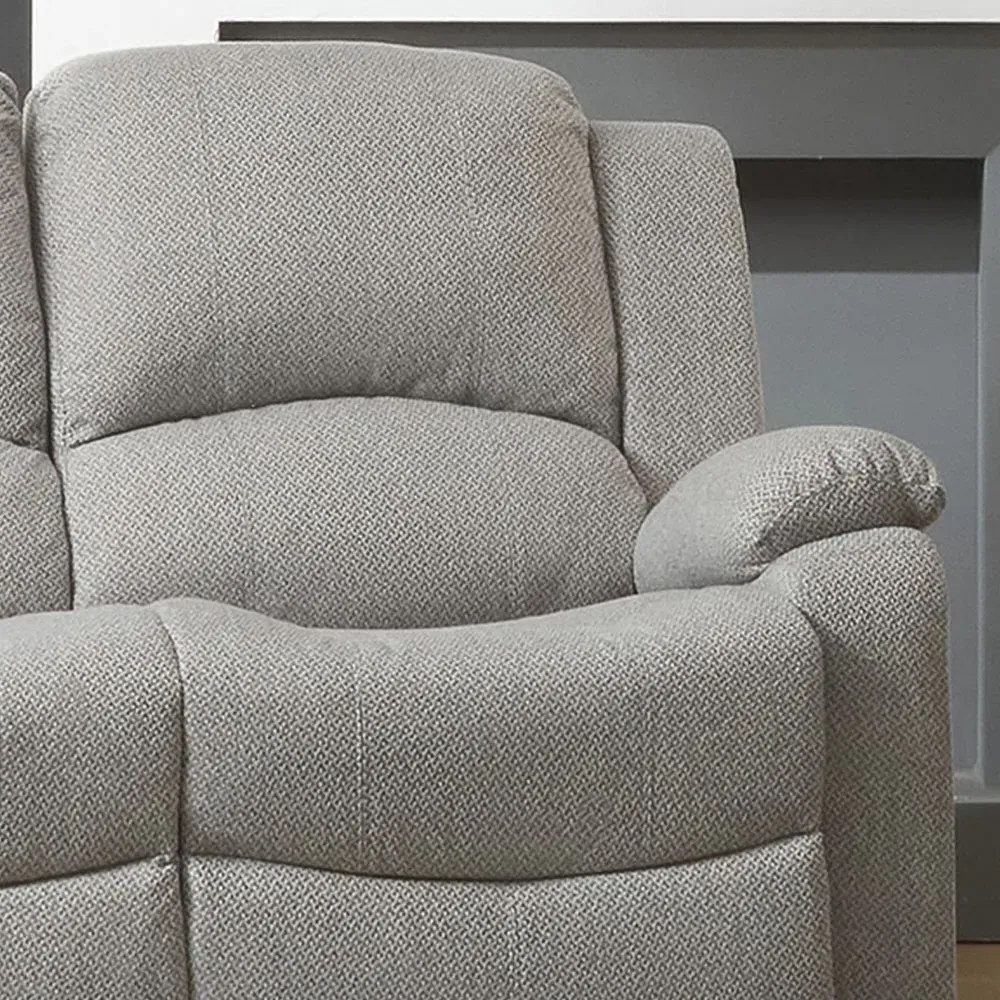 Marldon 2-Seater Manual Recliner Sofa - Light Grey