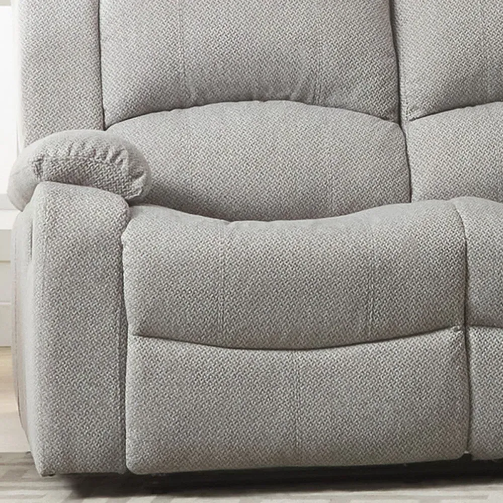 Marldon 2-Seater Manual Recliner Sofa - Light Grey