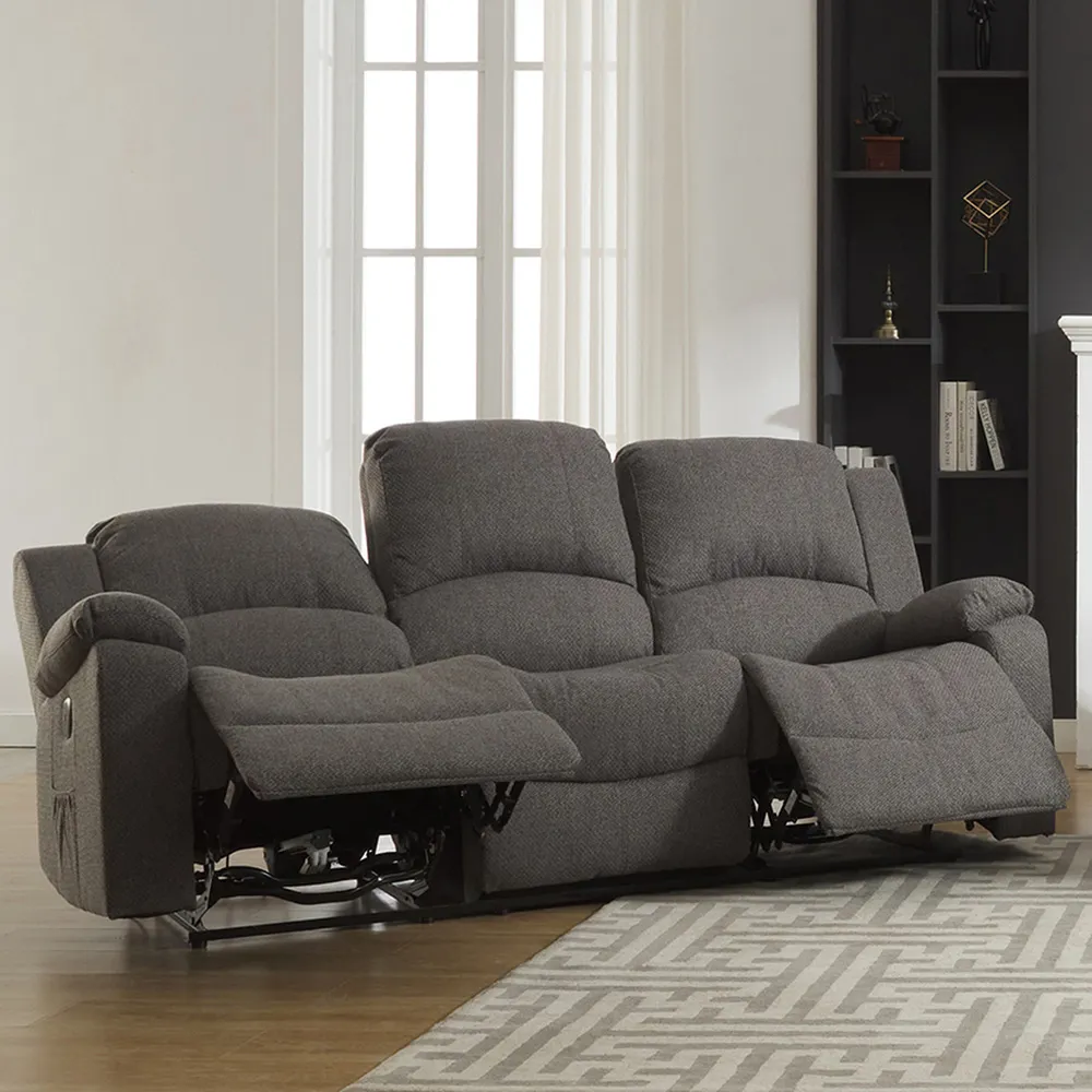 Marldon 3-Seater Electric Recliner Sofa - Dark Grey
