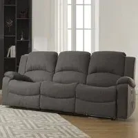 Marldon 3-Seater Electric Recliner Sofa - Dark Grey