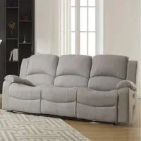Marldon 3-Seater Electric Recliner Sofa - Light Grey