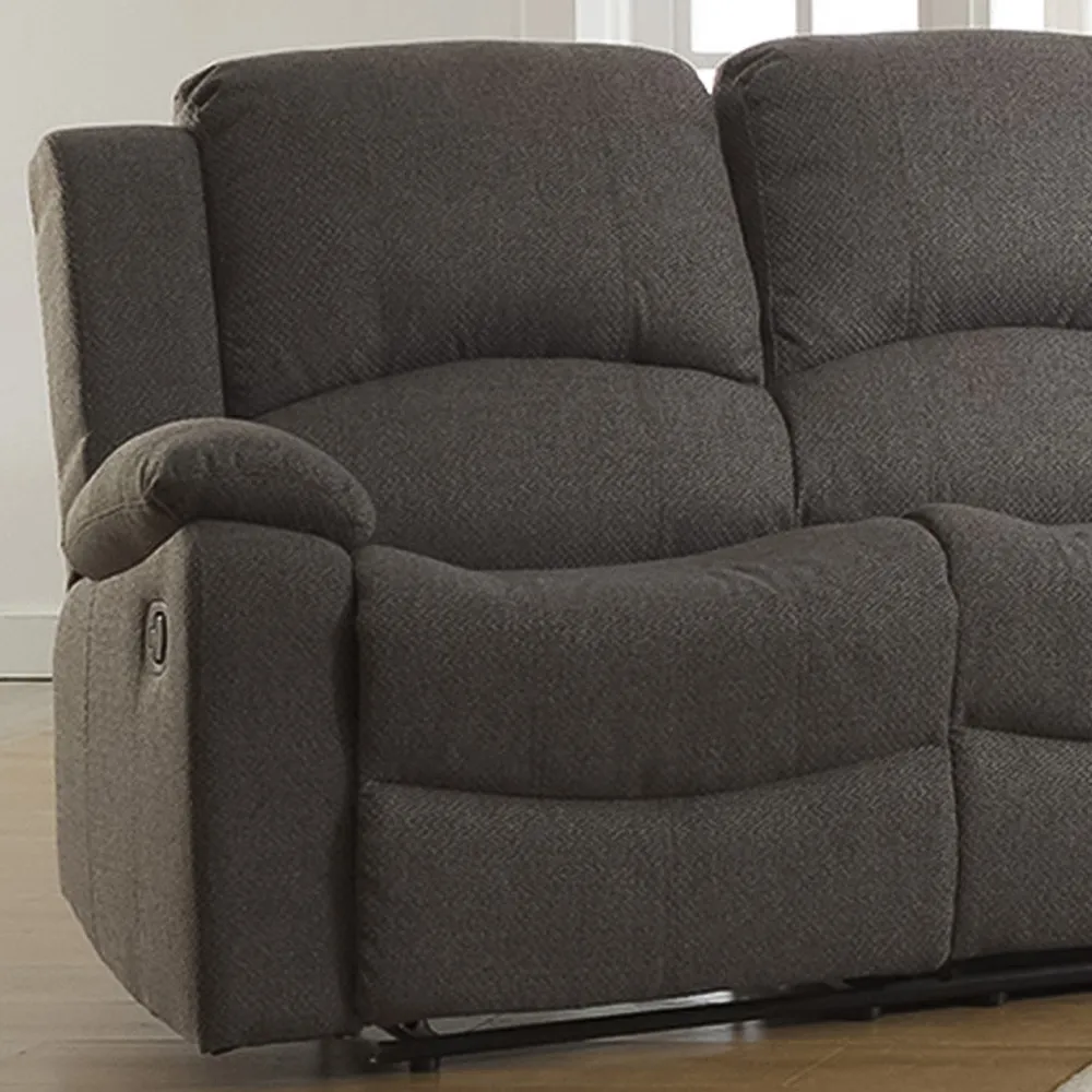 Marldon 3 Seater Manual Recliner Sofa - Dark Grey