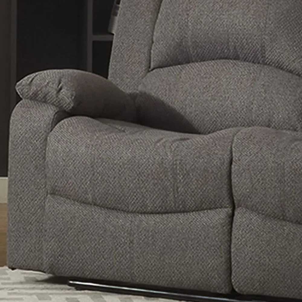 Marldon 3 Seater Manual Recliner Sofa - Dark Grey