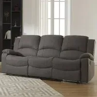 Marldon 3 Seater Manual Recliner Sofa - Dark Grey