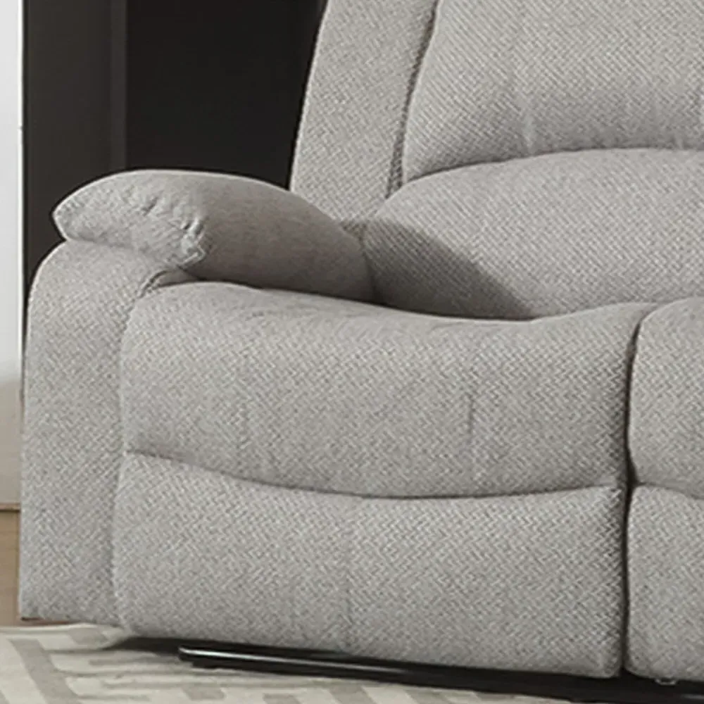 Marldon 3-Seater Manual Recliner Sofa - Light Grey