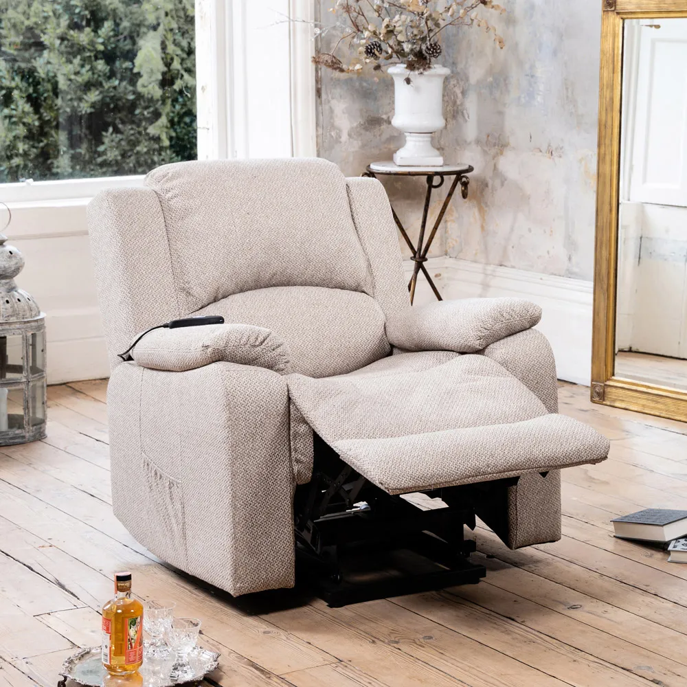 Marldon Electric Recliner Chair with Massage - Cream