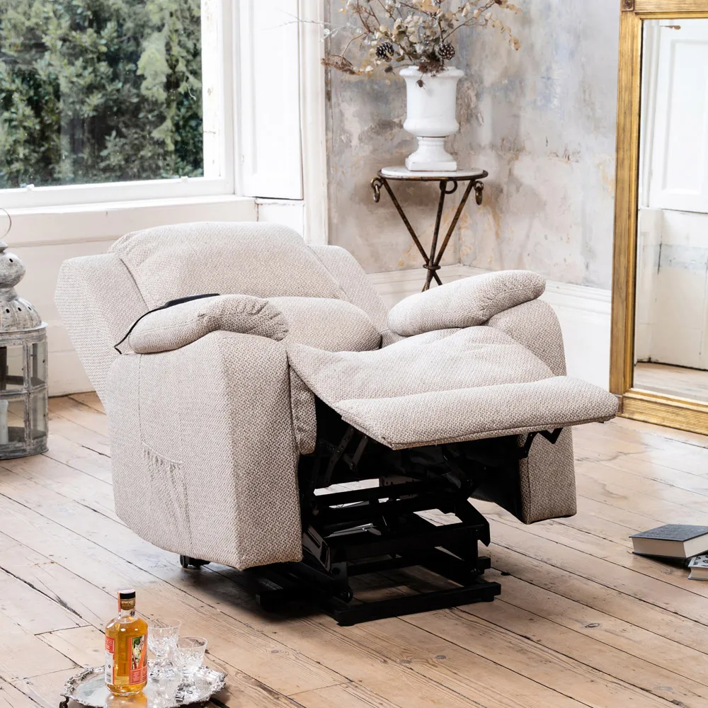 Marldon Electric Recliner Chair with Massage - Cream