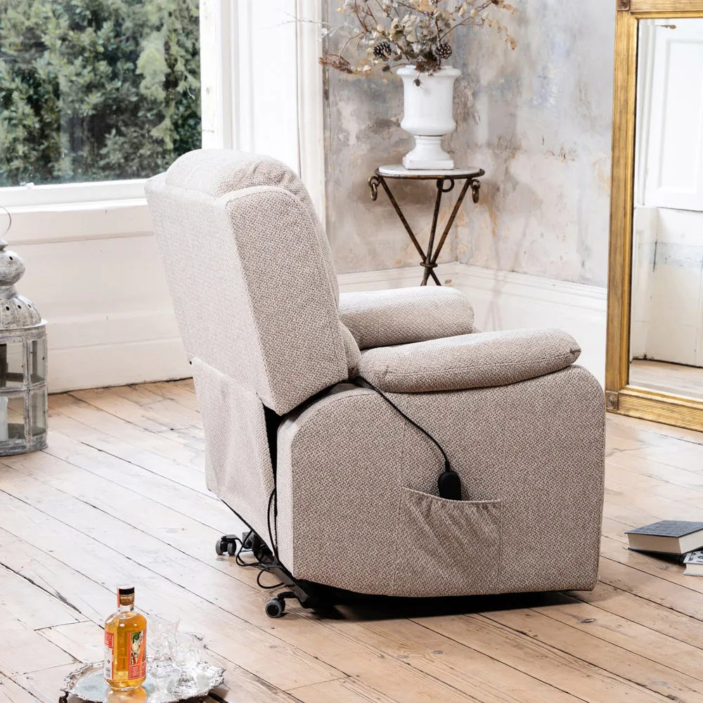 Marldon Electric Recliner Chair with Massage - Cream