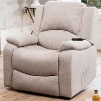 Marldon Electric Recliner Chair with Massage - Cream