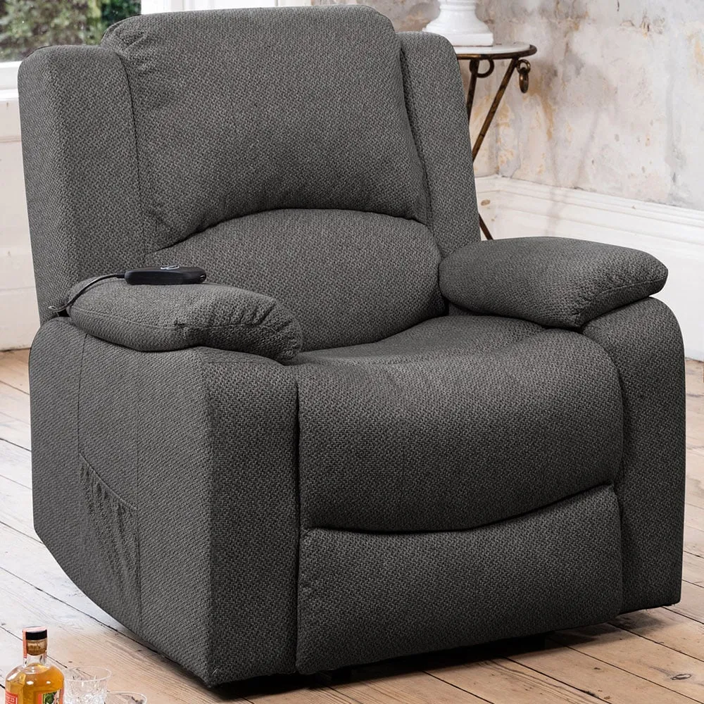 Marldon Electric Recliner Chair with Massage - Dark Grey image