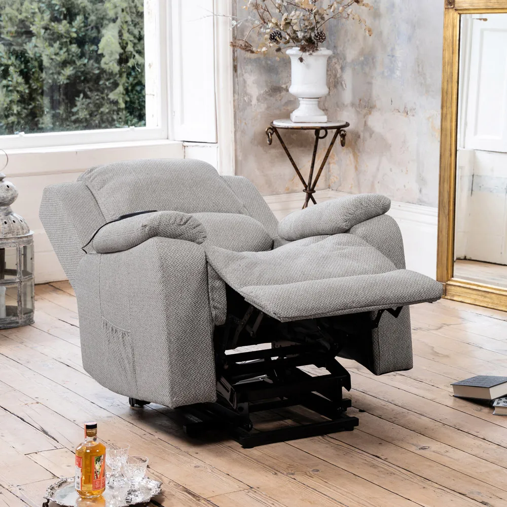 Marldon Electric Recliner Chair with Massage - Light Grey