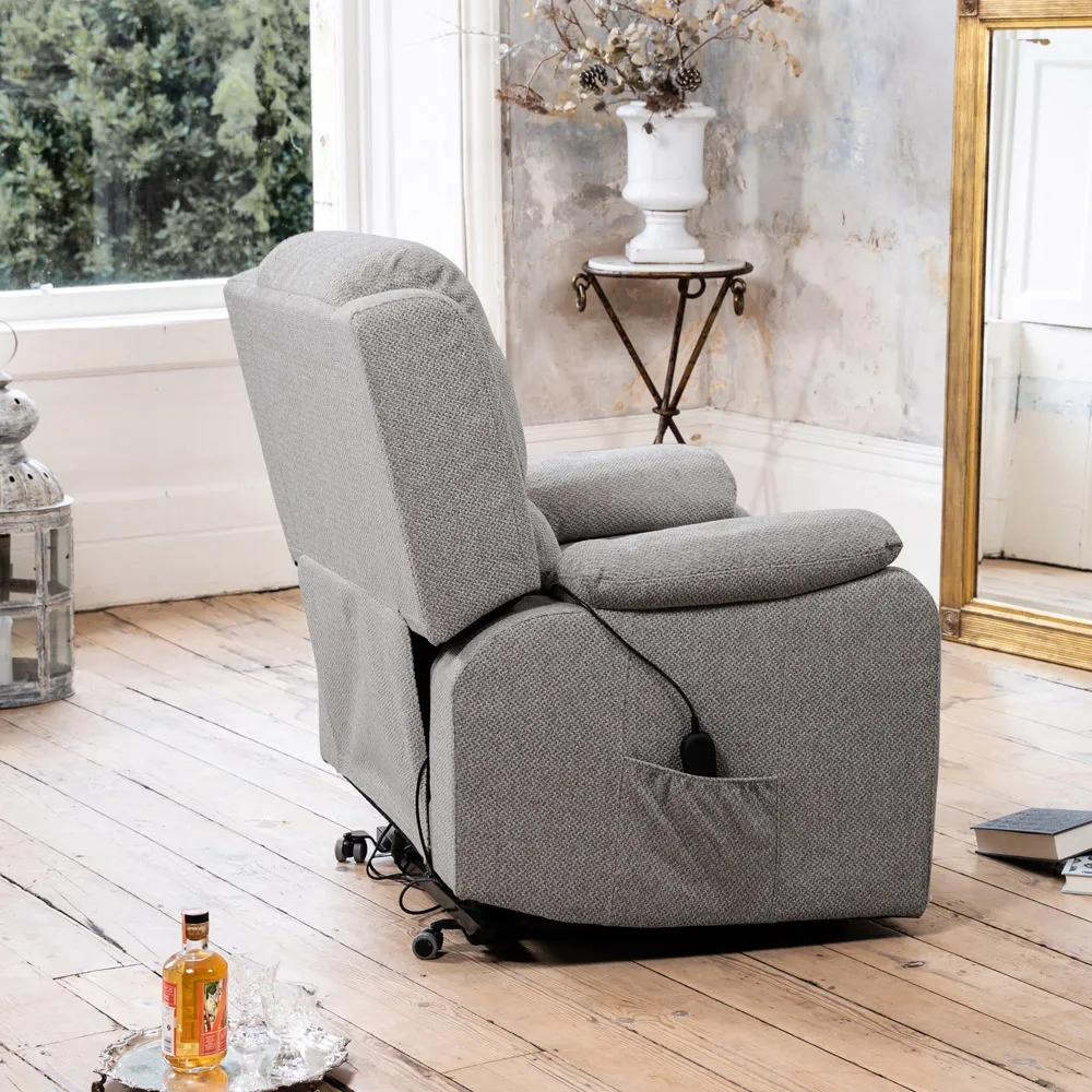 Marldon Electric Recliner Chair with Massage - Light Grey