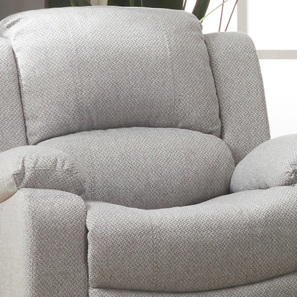 Marldon Single Seater Manual Recliner Sofa - Light Grey