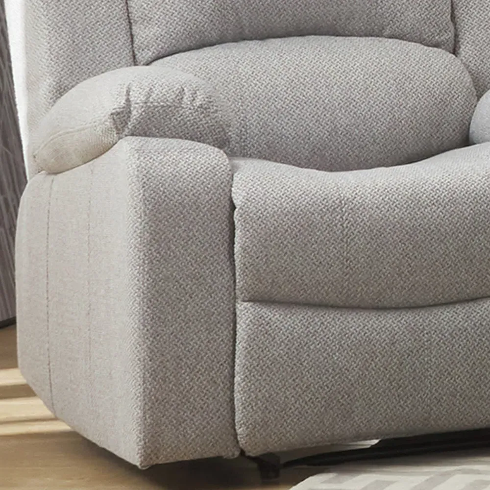 Marldon Single Seater Manual Recliner Sofa - Light Grey