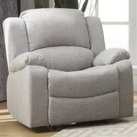 Marldon Single Seater Manual Recliner Sofa - Light Grey