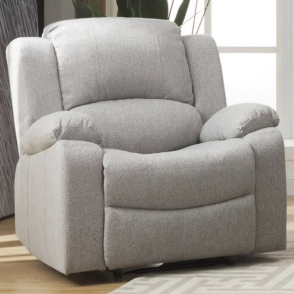 Marldon Single Seater Manual Recliner Sofa - Light Grey