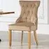 Martina Set of 2 Dining Chairs - Brown, Velvet