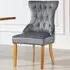 Martina Set of 2 Dining Chairs - Grey, Velvet