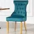 Martina Set of 2 Dining Chairs - Teal, Velvet