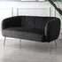 Matilda 2-Seater Sofa - Black, Velvet